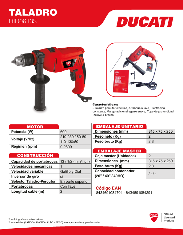 Taladro De Impacto DID0613S - Image 2
