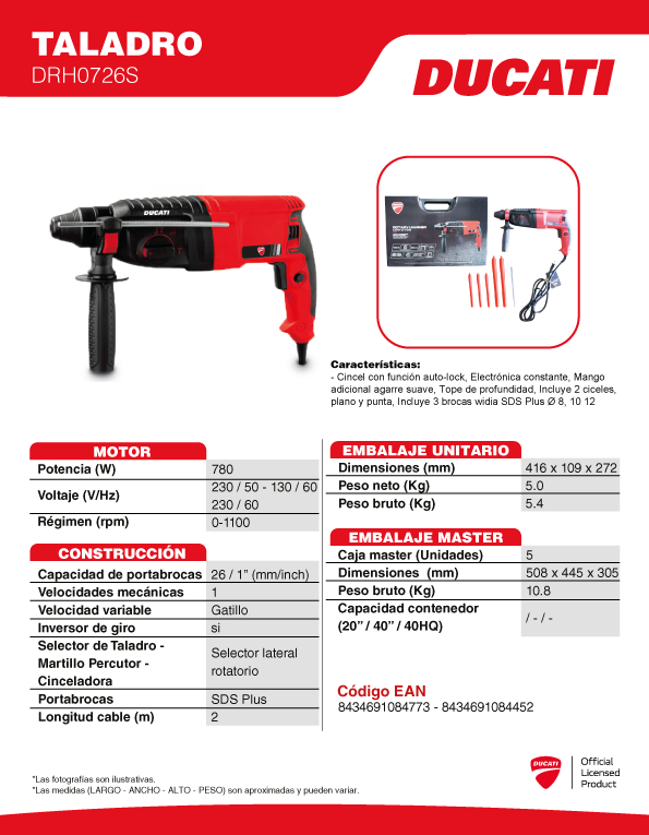 Martillo Percutor DRH0726S - Image 2