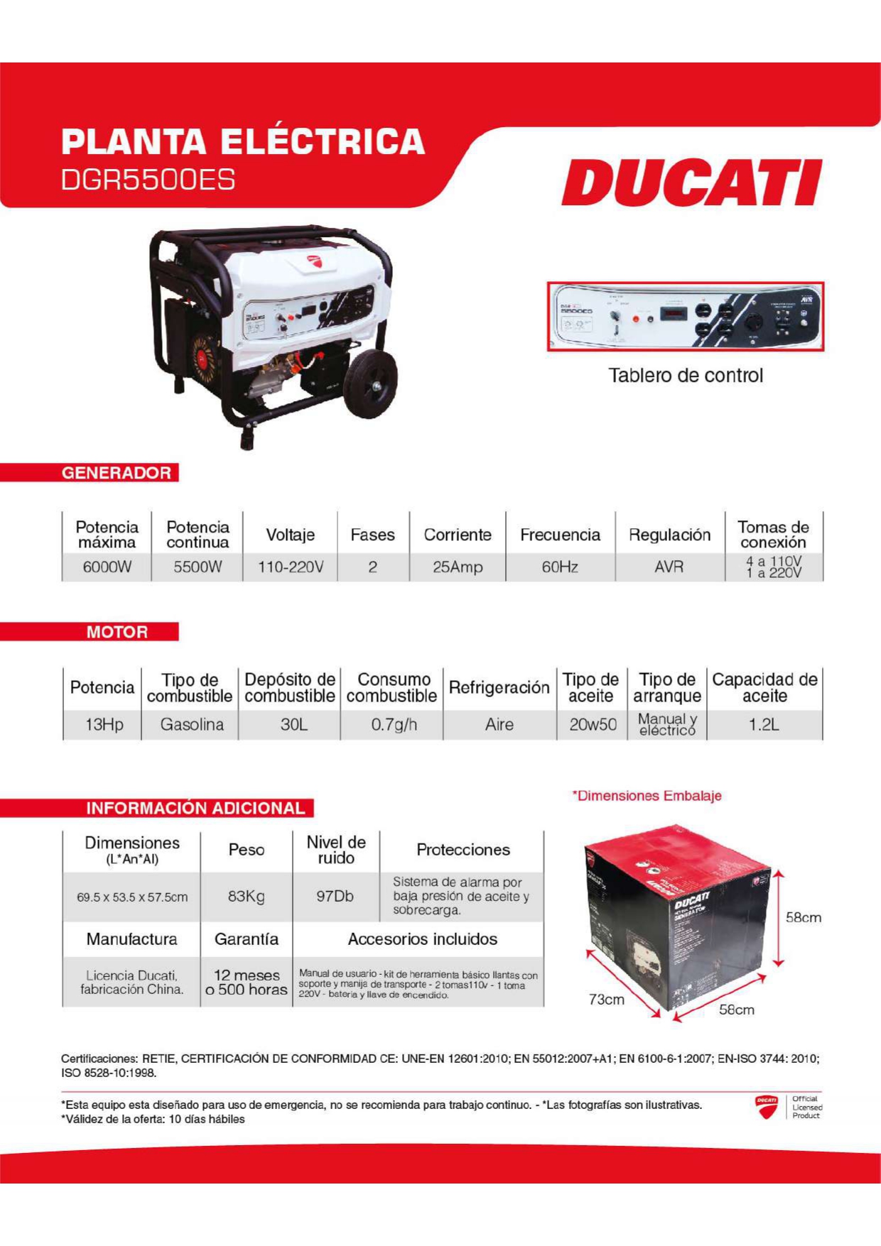 Planta Eléctrica DGR5500ES - Image 2