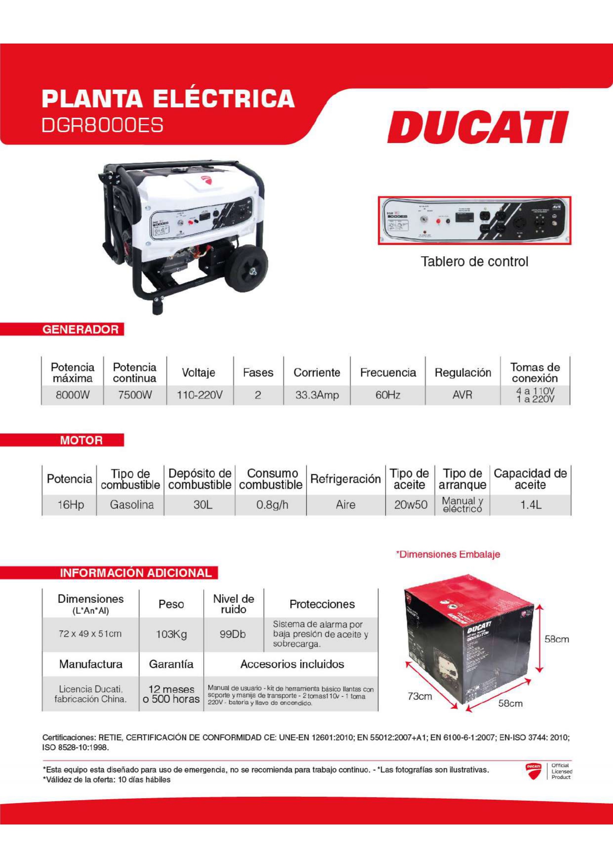 Planta Eléctrica DGR8000ES - Image 2