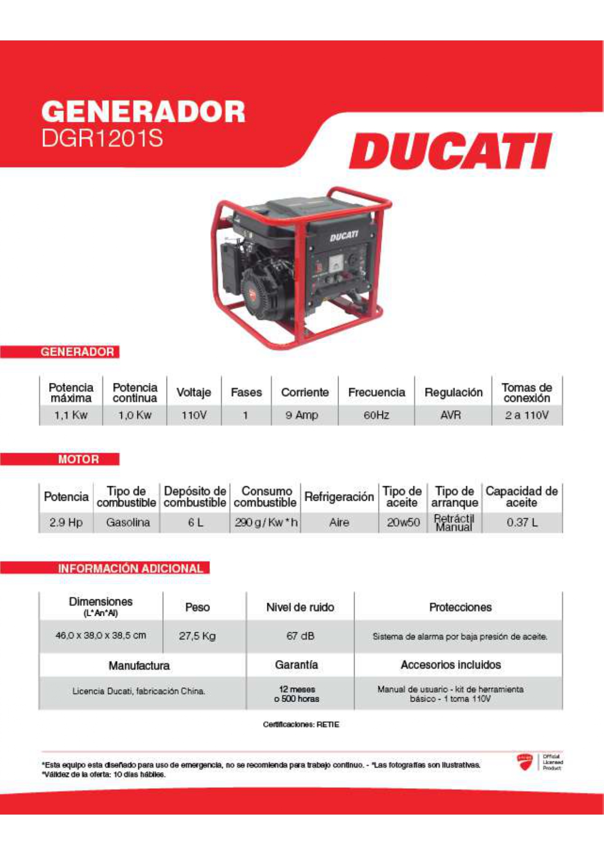 Planta Eléctrica DGR1201S - Image 2