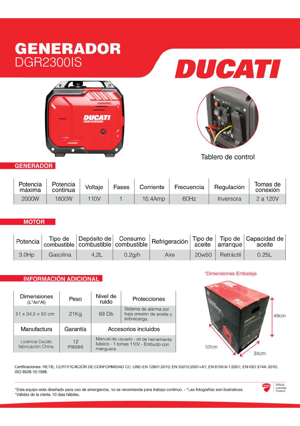 Planta Eléctrica DGR2300IS - Image 2